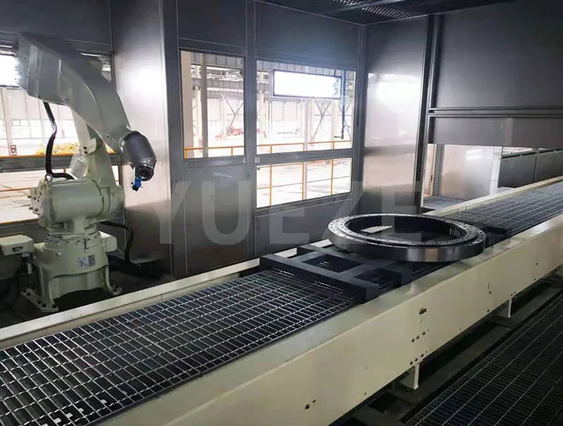 Isang istasyon ng robot spray booth