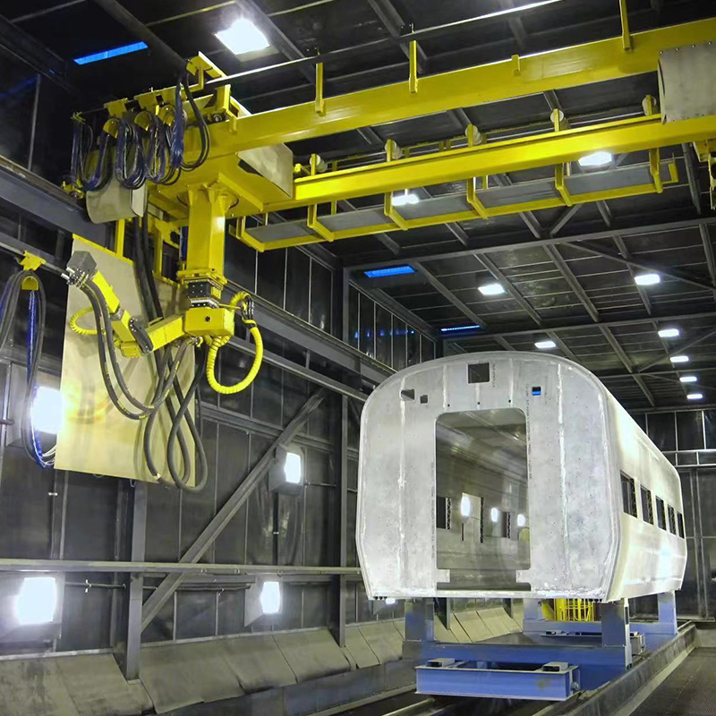 Sanding Room at Automatic Shot Blasting Machine