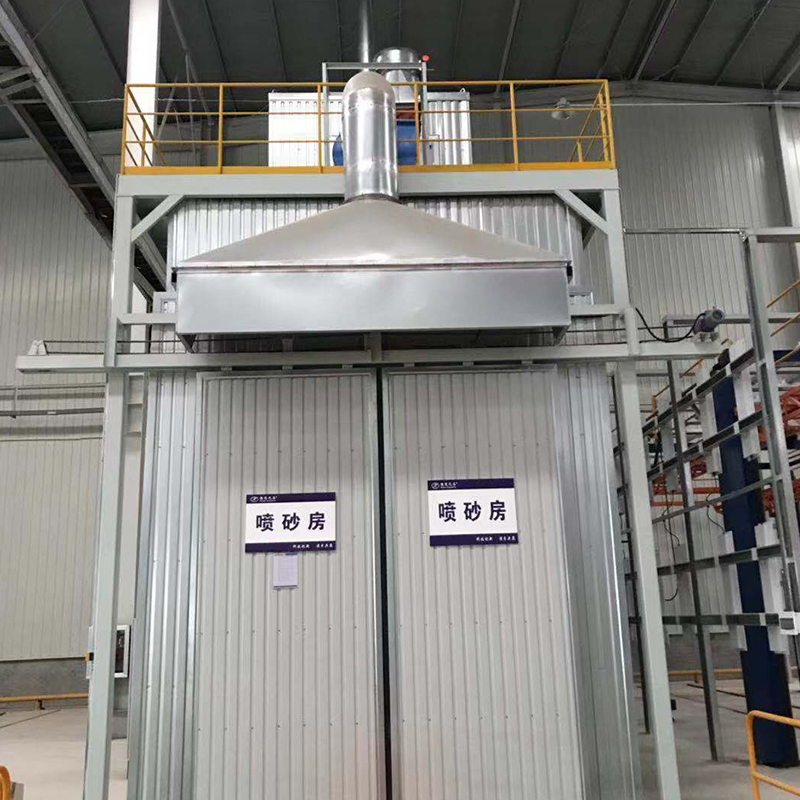 Sanding Room at Automatic Shot Blasting Machine